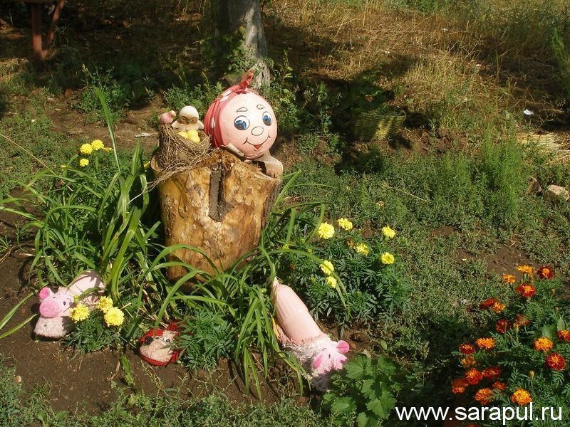 Из чего сделать колобка для сада Из чего сделать колобка для сада